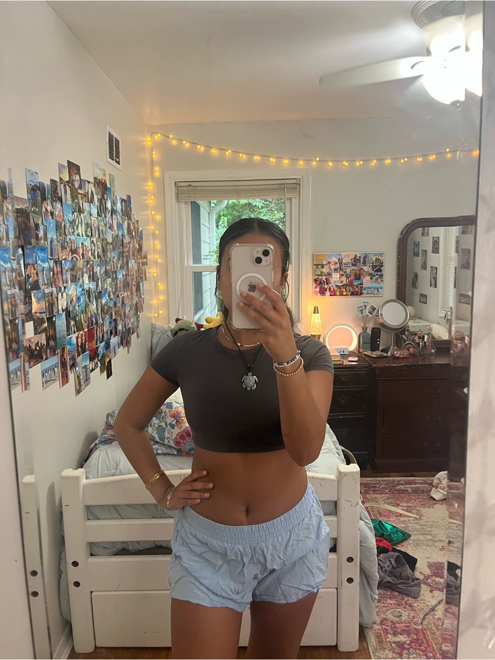 Light blue lounge shorts